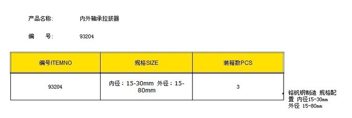 专业之选 台湾鹰之印93204内外轴承拉拔器——高效可靠的轴承拆卸解决方案